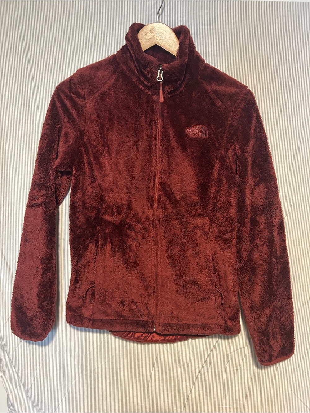 The North Face EUC Women's Osito Full Zip Jacket with Pockets Burgundy Size XS